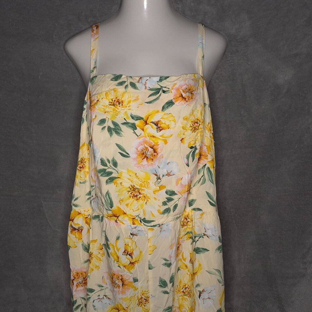 Old Navy Womens Cami Romper 3X Plus Floral Adjustable Straps Pull On
